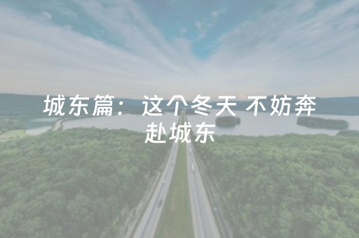 城东篇：这个冬天 不妨奔赴城东