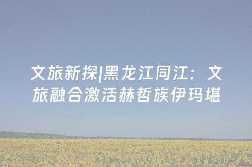 文旅新探|黑龙江同江：文旅融合激活赫哲族伊玛堪时代“新回响”