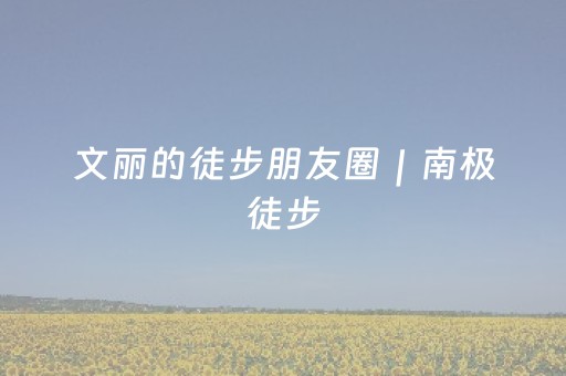 文丽的徒步朋友圈｜南极徒步，千万不要随便“帮”企鹅