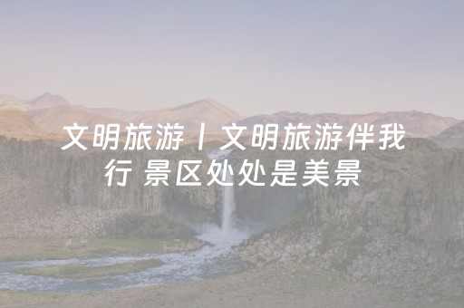 文明旅游丨文明旅游伴我行 景区处处是美景