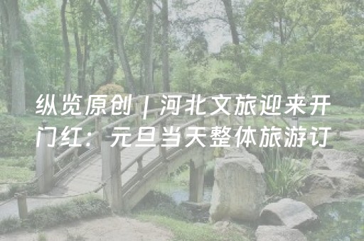 纵览原创｜河北文旅迎来开门红：元旦当天整体旅游订单同比增103%，张家口位列冰雪游热门目的地榜单前列