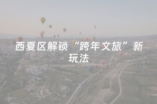 西夏区解锁“跨年文旅”新玩法