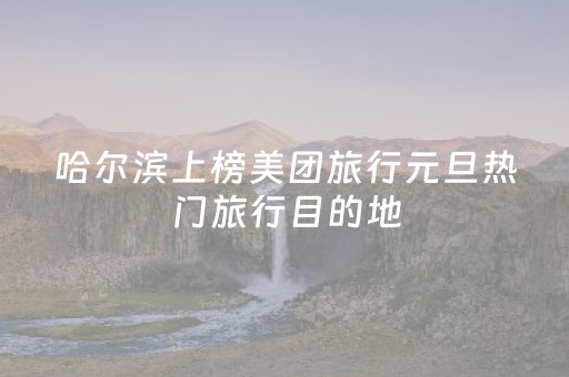 哈尔滨上榜美团旅行元旦热门旅行目的地