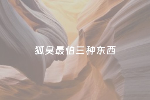 狐臭最怕三种东西（狐臭最怕三种东西狐臭需要治吗）