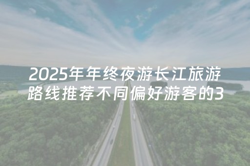 2025年年终夜游长江旅游路线推荐不同偏好游客的3种优质选择方案