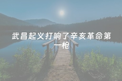 武昌起义打响了辛亥革命第一枪，承载着中国近代革命的英雄基因