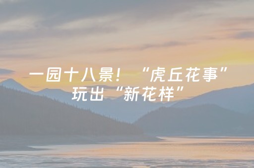 一园十八景！“虎丘花事”玩出“新花样”