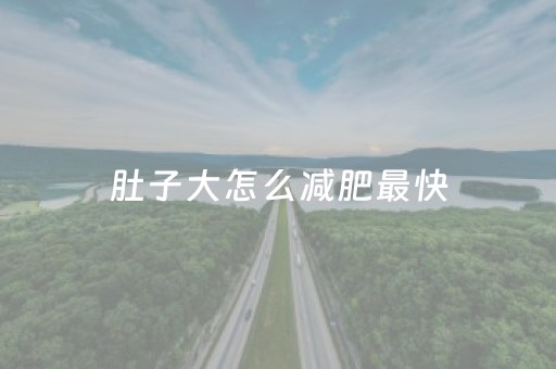 肚子大怎么减肥最快（肚子大怎么减肥最快还不反弹）