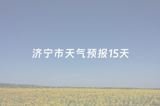 济宁市天气预报15天（济宁市天气预报15天天气预报）