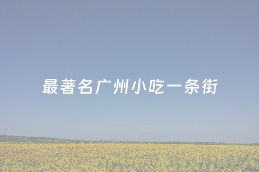 最著名广州小吃一条街（最著名广州小吃一条街用英语翻译）