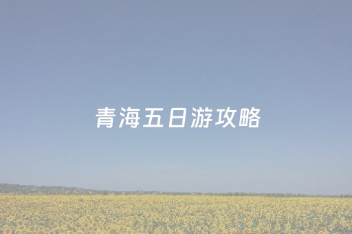 青海五日游攻略（青海五日游最佳路线）