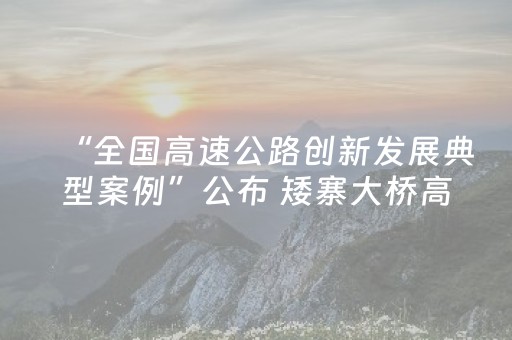 “全国高速公路创新发展典型案例”公布 矮寨大桥高空体验项目入选