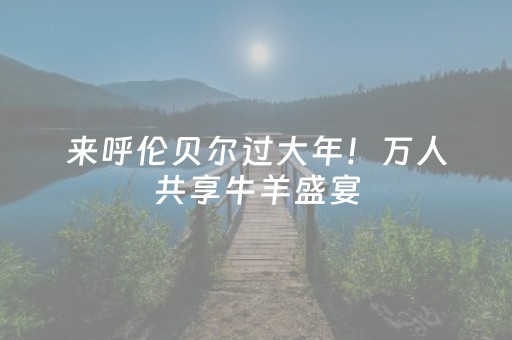 来呼伦贝尔过大年！万人共享牛羊盛宴