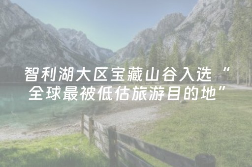 智利湖大区宝藏山谷入选“全球最被低估旅游目的地”榜单