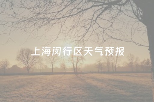 上海闵行区天气预报（上海闵行区天气预报30天）