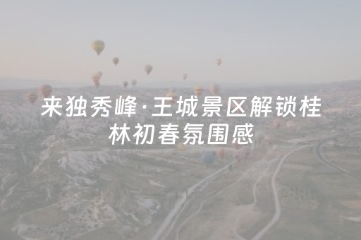 来独秀峰·王城景区解锁桂林初春氛围感