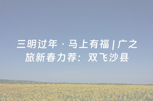 三明过年 · 马上有福 | 广之旅新春力荐：双飞沙县，全景闽式福年！双动泰宁，小城年味浓！