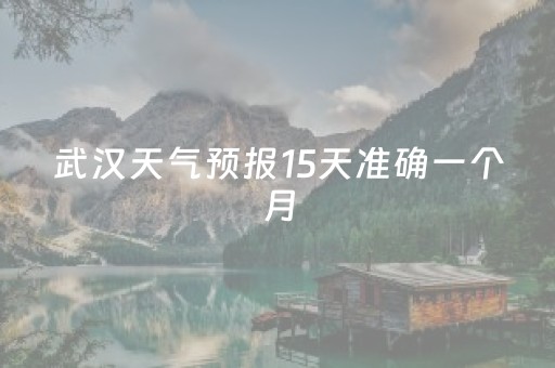 武汉天气预报15天准确一个月（武汉天气15天查询结果）
