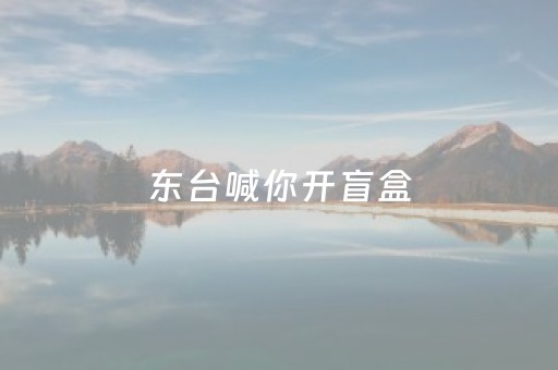 东台喊你开盲盒