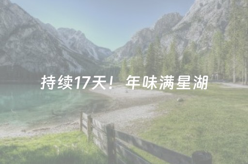 持续17天！年味满星湖，紫荆西堤迎春花市正式开幕！