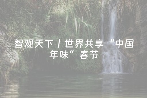 智观天下丨世界共享“中国年味”春节