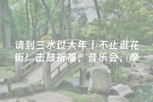请到三水过大年丨不止逛花街！击鼓祈福、音乐会、摩天轮…文塔新春庙会热闹开启！