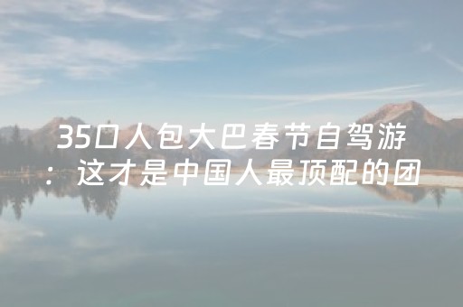 35口人包大巴春节自驾游：这才是中国人最顶配的团圆，看完破防了