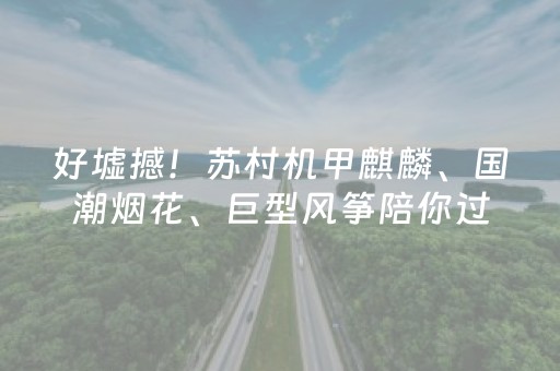 好墟撼！苏村机甲麒麟、国潮烟花、巨型风筝陪你过大年