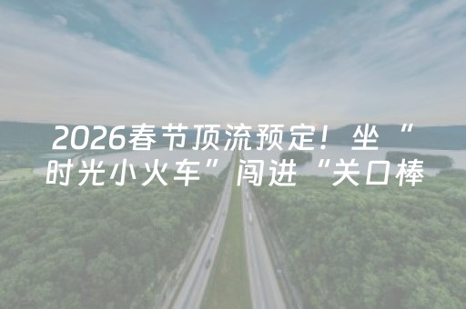 2026春节顶流预定！坐“时光小火车”闯进“关口棒棒会”！