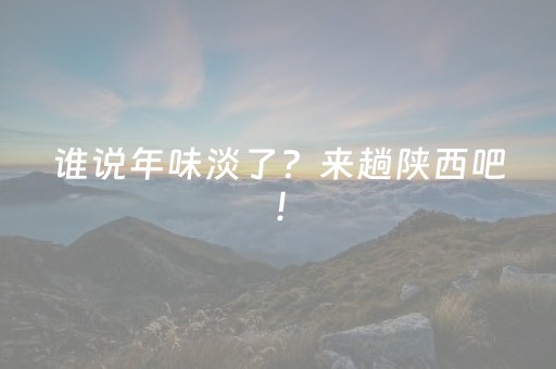 谁说年味淡了？来趟陕西吧！（下篇）