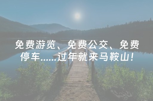 免费游览、免费公交、免费停车......过年就来马鞍山！