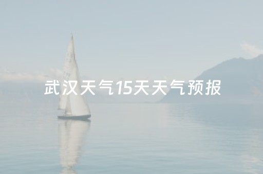 武汉天气15天天气预报（武汉天气15天天气预报15天）