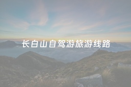 长白山自驾游旅游线路（长白山自驾游旅游线路攻略）