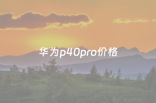 华为p40pro价格（华为p40价格）