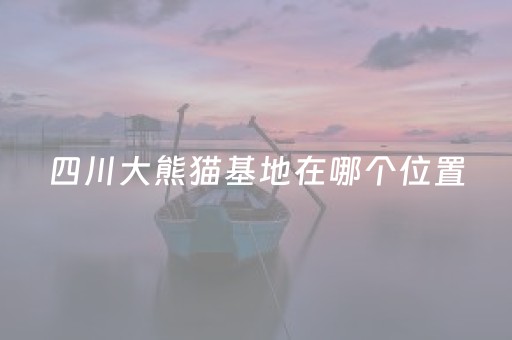 四川大熊猫基地在哪个位置（四川大熊猫基地好玩吗）
