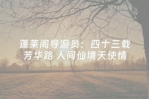 蓬莱阁导游员：四十三载芳华路 人间仙境天使情