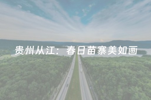 贵州从江：春日苗寨美如画