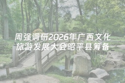 周强调研2026年广西文化旅游发展大会昭平县筹备现场情况