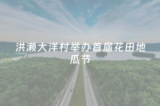 洪濑大洋村举办首届花田地瓜节