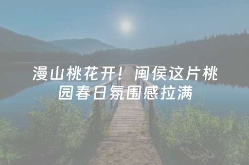 漫山桃花开！闽侯这片桃园春日氛围感拉满