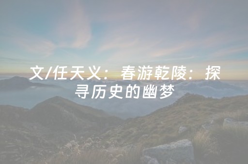 文/任天义：春游乾陵：探寻历史的幽梦