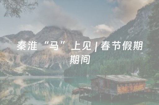 秦淮“马”上见 | 春节假期期间，秦淮各景区、商场、文博场馆开放时间&预约方式全攻略