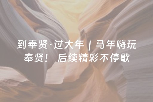 到奉贤·过大年｜马年嗨玩奉贤！ 后续精彩不停歇