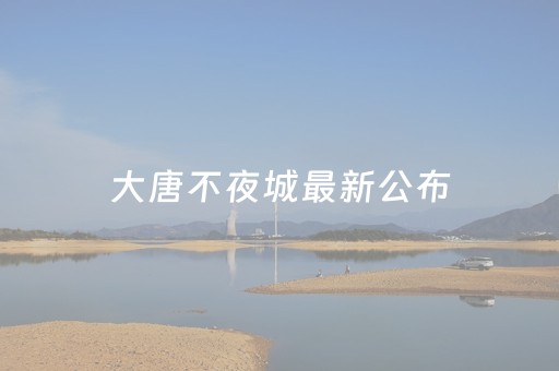 大唐不夜城最新公布