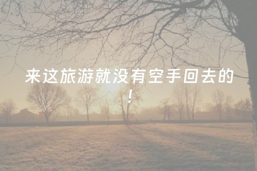 来这旅游就没有空手回去的！