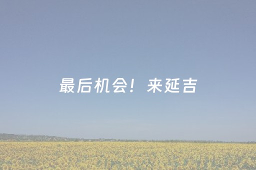 最后机会！来延吉，先把券用了