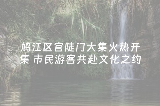 鸠江区官陡门大集火热开集 市民游客共赴文化之约