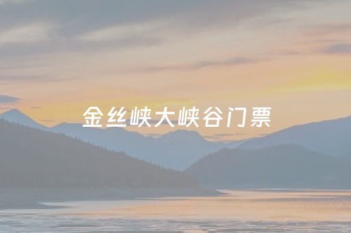 金丝峡大峡谷门票（金丝峡大峡谷门票多少钱一张）