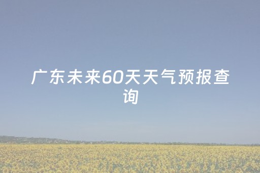 广东未来60天天气预报查询（广东未来30天的天气）