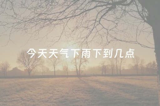 今天天气下雨下到几点（今天下雨时间表）